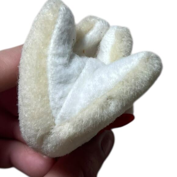 Vintage 90s White Lamb Finger Puppet Plush Red Bow Pencil Topper - Picture 8 of 9